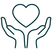 Hands holding a heart