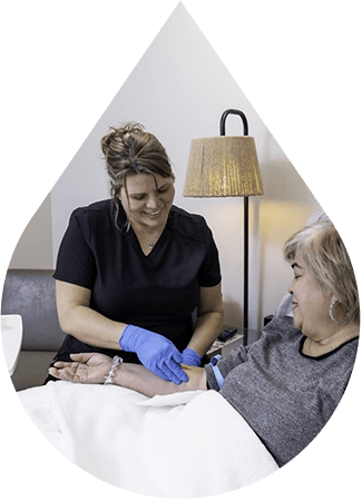 Nurse interacting with a patient